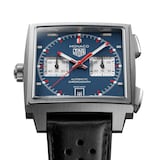 TAG Heuer Monaco Chronograph 39mm Titanium Mens Watch Blue