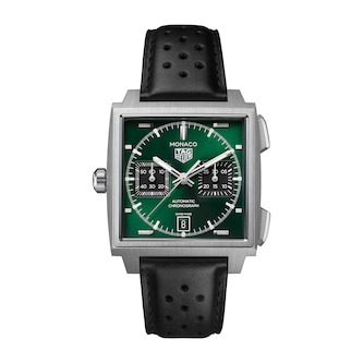 TAG Heuer Monaco Chronograph 39mm Titanium Mens Watch Green