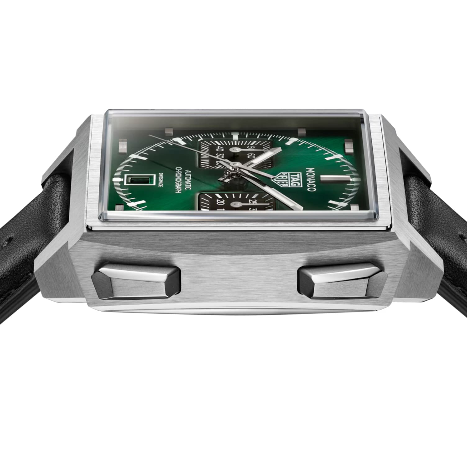 TAG Heuer Monaco Chronograph 39mm Titanium Mens Watch Green