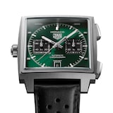 TAG Heuer Monaco Chronograph 39mm Titanium Mens Watch Green