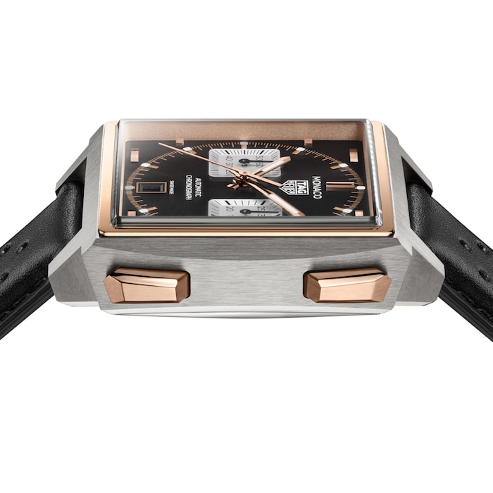 TAG Heuer Monaco Chronograph 39mm Titanium and 18k Rose Gold Mens Watch