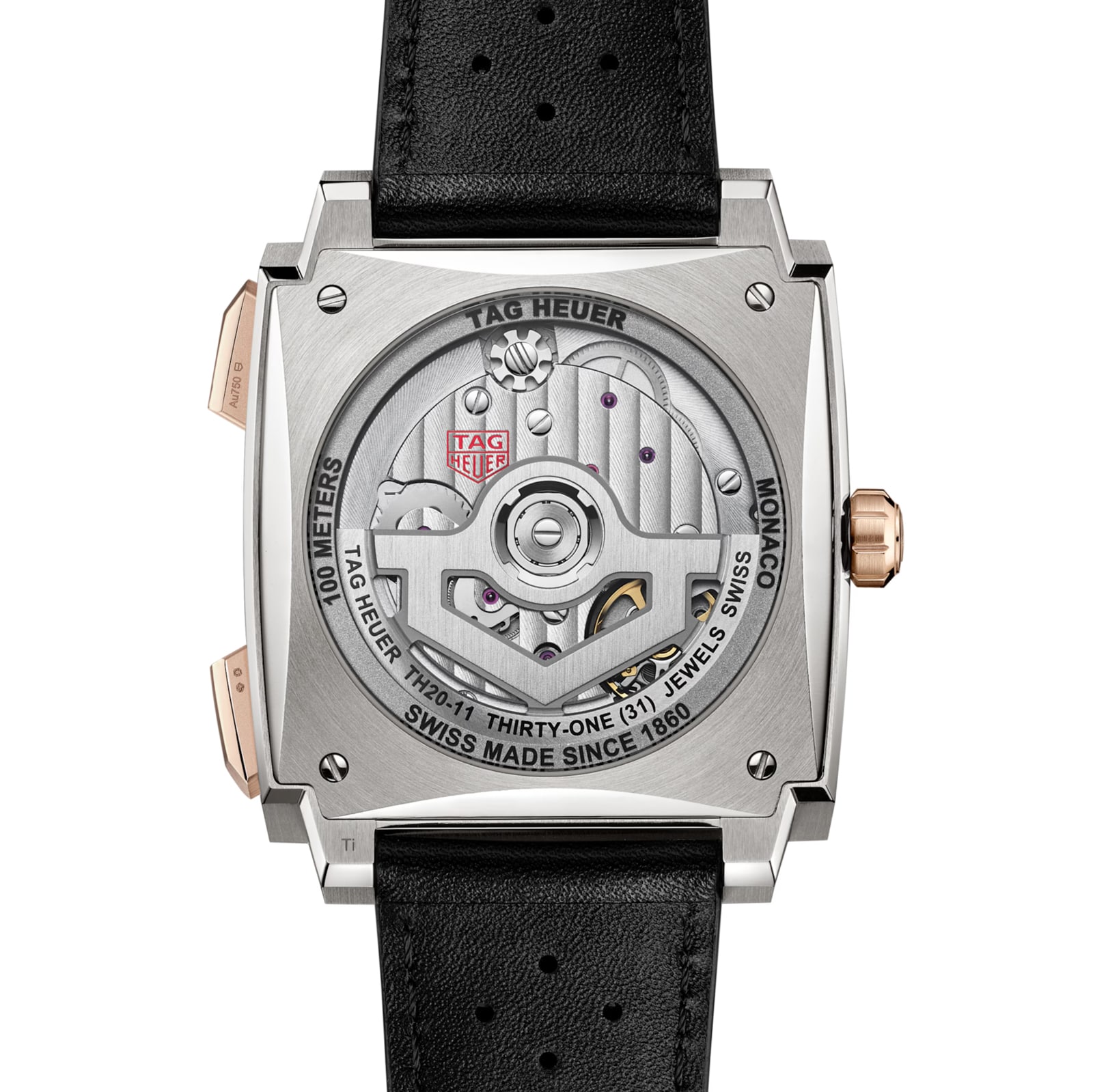 TAG Heuer Monaco Chronograph 39mm Titanium and 18k Rose Gold Mens Watch