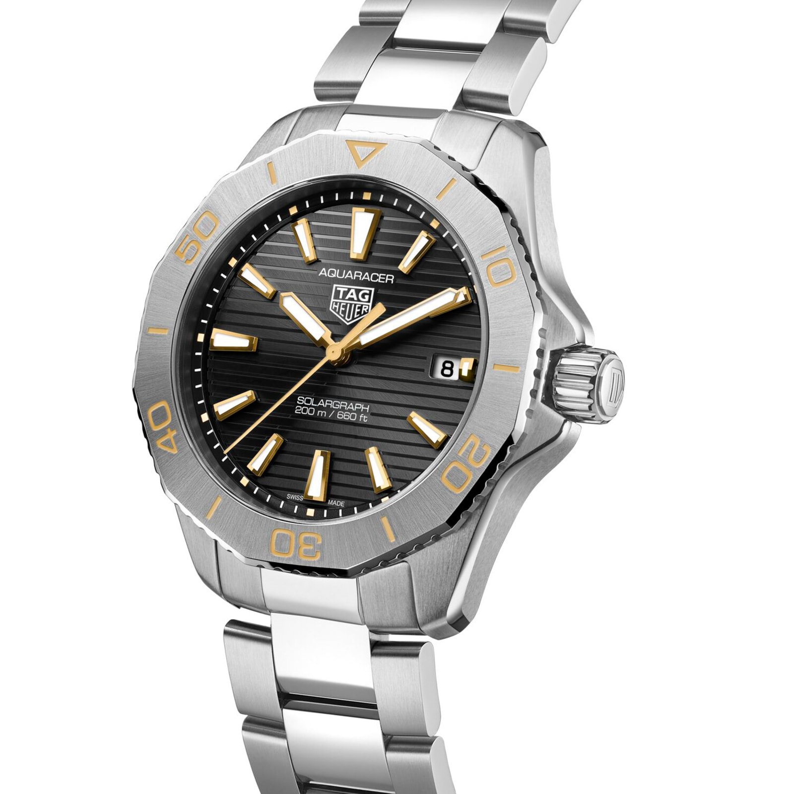 TAG Heuer Aquaracer Professional 200 Solargraph UK Limited Edition 40mm Mens Watch Black TAG Heuer Aquaracer Professional 200 Solargraph UK Limited Edition 40mm Mens Watch Black