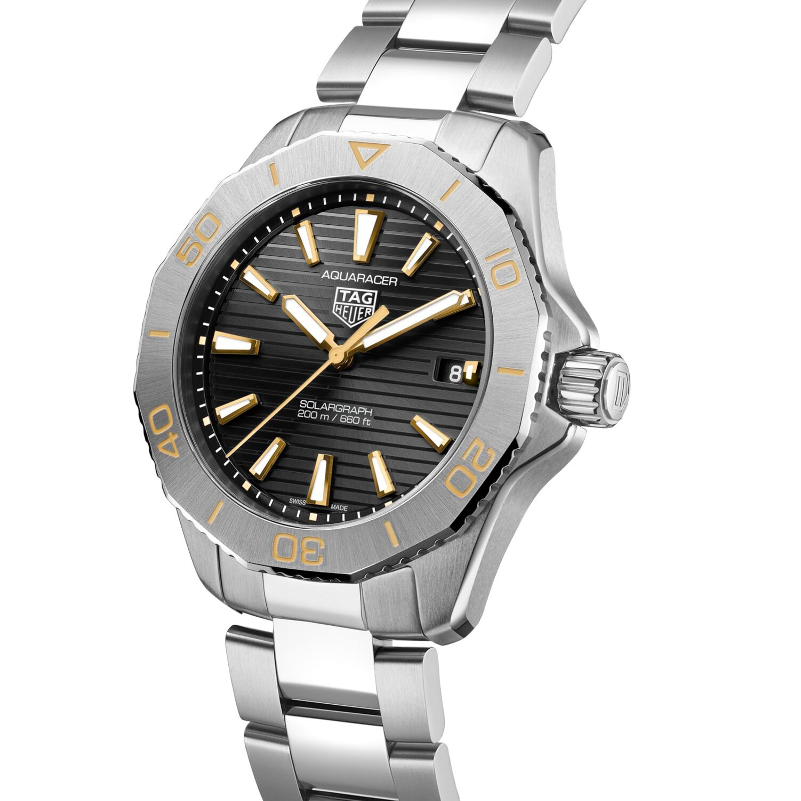 TAG Heuer Aquaracer Professional 200 Solargraph UK Limited Edition 40mm Mens Watch Black TAG Heuer Aquaracer Professional 200 Solargraph UK Limited Edition 40mm Mens Watch Black
