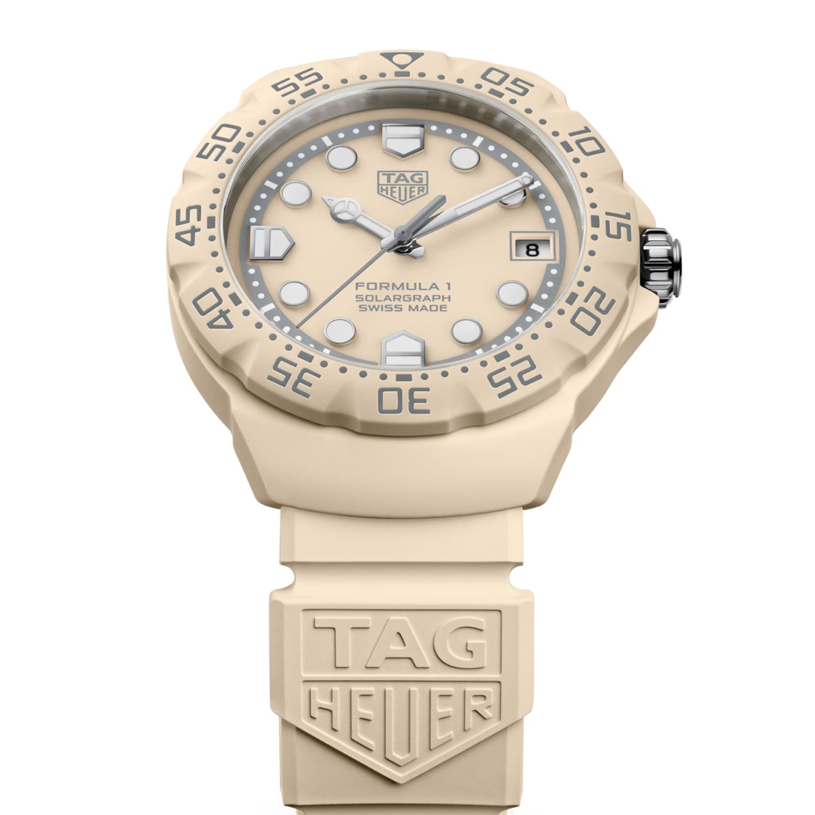TAG Heuer Formula 1 Solargraph Limited Edition 38mm Unisex Watch Beige TAG Heuer Formula 1 Solargraph Limited Edition 38mm Unisex Watch Beige
