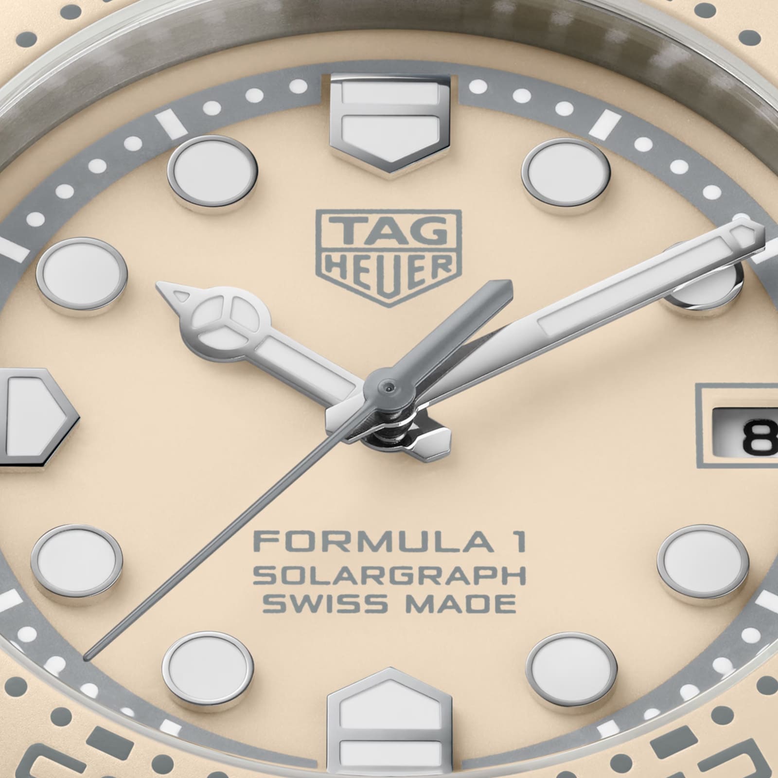 TAG Heuer Formula 1 Solargraph Limited Edition 38mm Unisex Watch Beige TAG Heuer Formula 1 Solargraph Limited Edition 38mm Unisex Watch Beige
