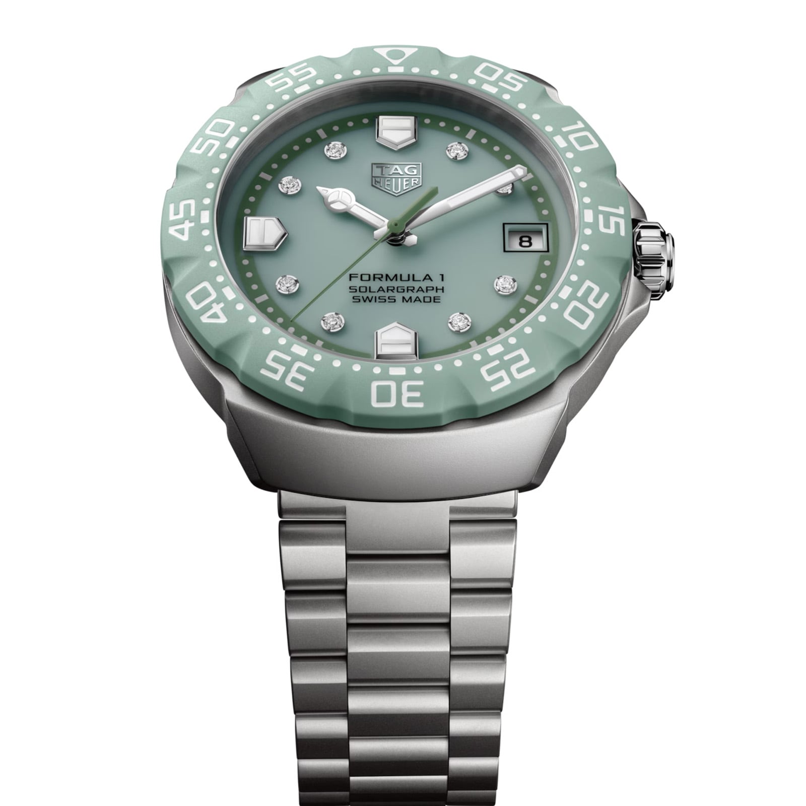 TAG HEUER WA1412 クォーツ 稼働 フォーミュラ1 グリーン TAG Heuer Formula 1 Solargraph Limited Edition 38mm Unisex Watch