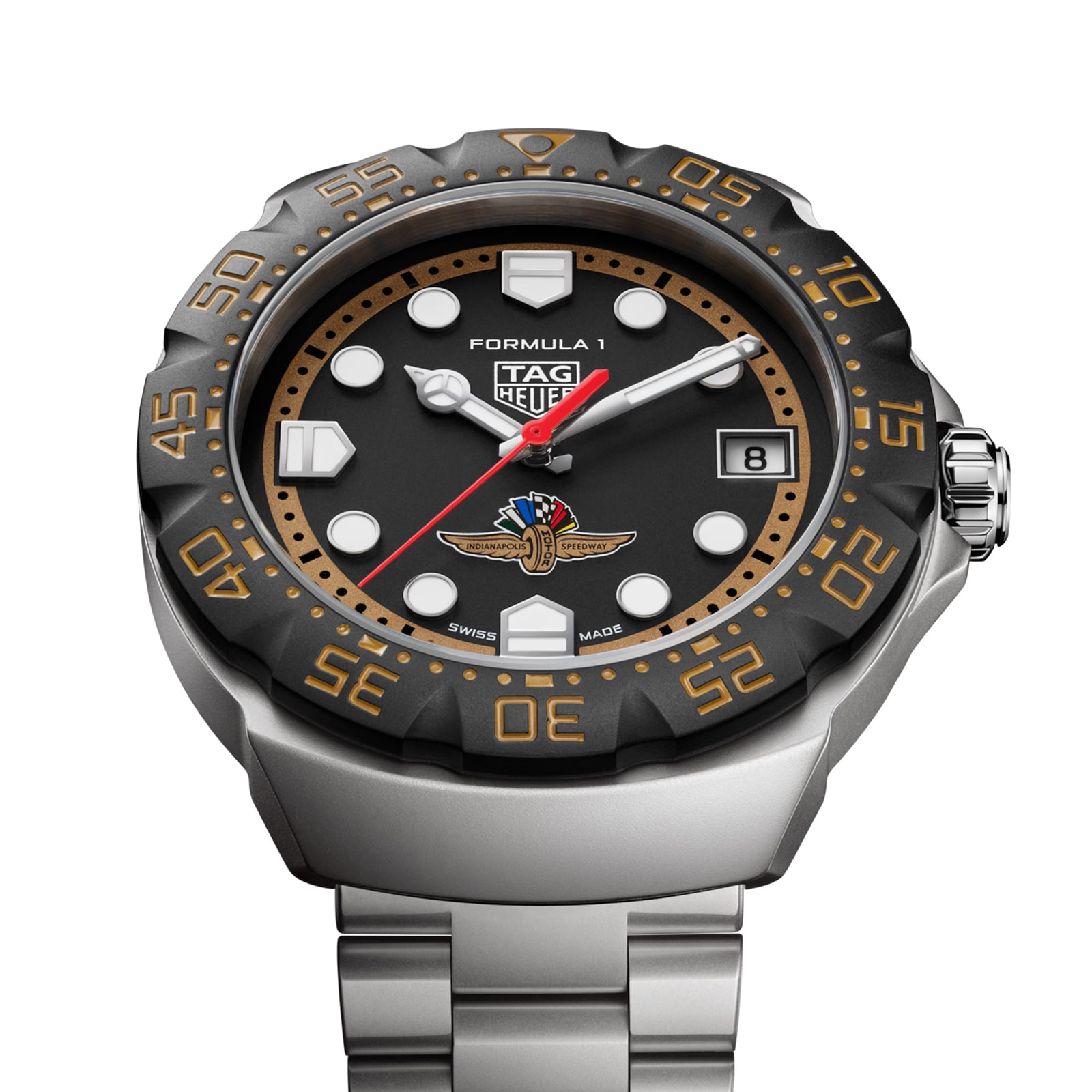 TAG Heuer Formula 1 Solargraph X Indy 500 Limited Edition 38mm Mens Watch Black