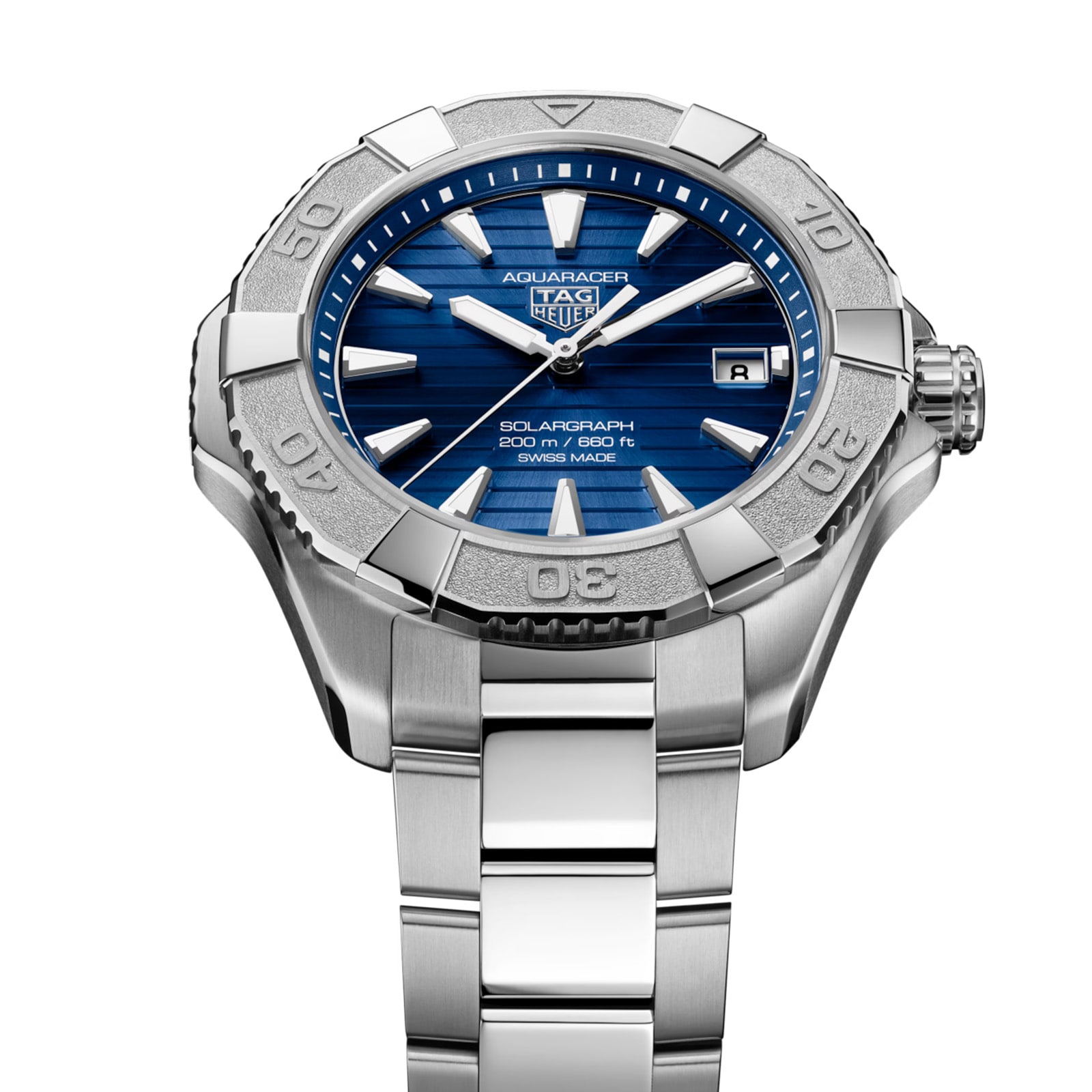 TAG Heuer Aquaracer Professional 200 Solargraph 40mm Mens Watch Blue TAG Heuer Aquaracer Professional 200 Solargraph 40mm Mens Watch Blue