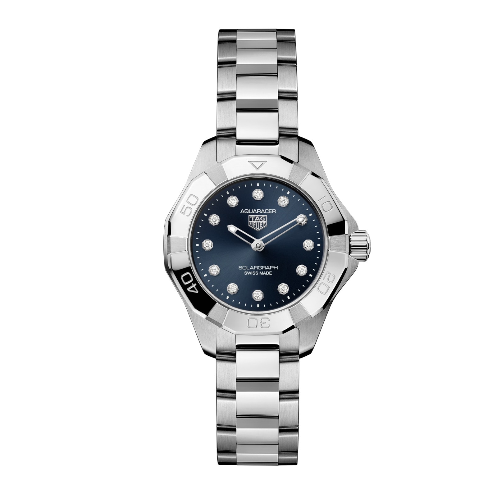 TAG Heuer Aquaracer Professional 100 Solargraph 28mm Ladies Watch Blue