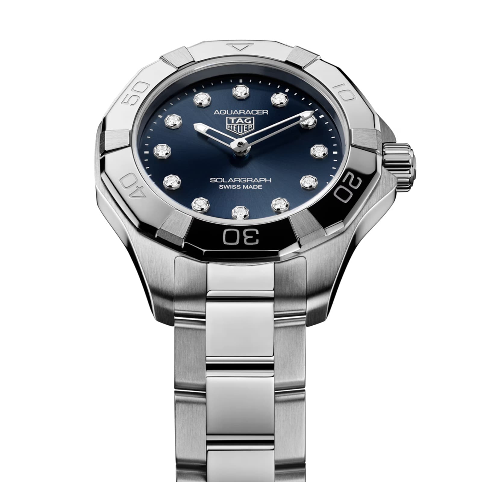 TAG Heuer Aquaracer Professional 100 Solargraph 28mm Ladies Watch Blue TAG Heuer Aquaracer Professional 100 Solargraph 28mm Ladies Watch Blue