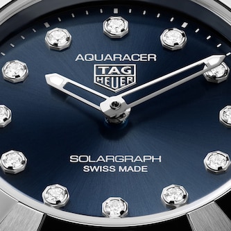 TAG Heuer Aquaracer Professional 100 Solargraph 28mm Ladies Watch Blue