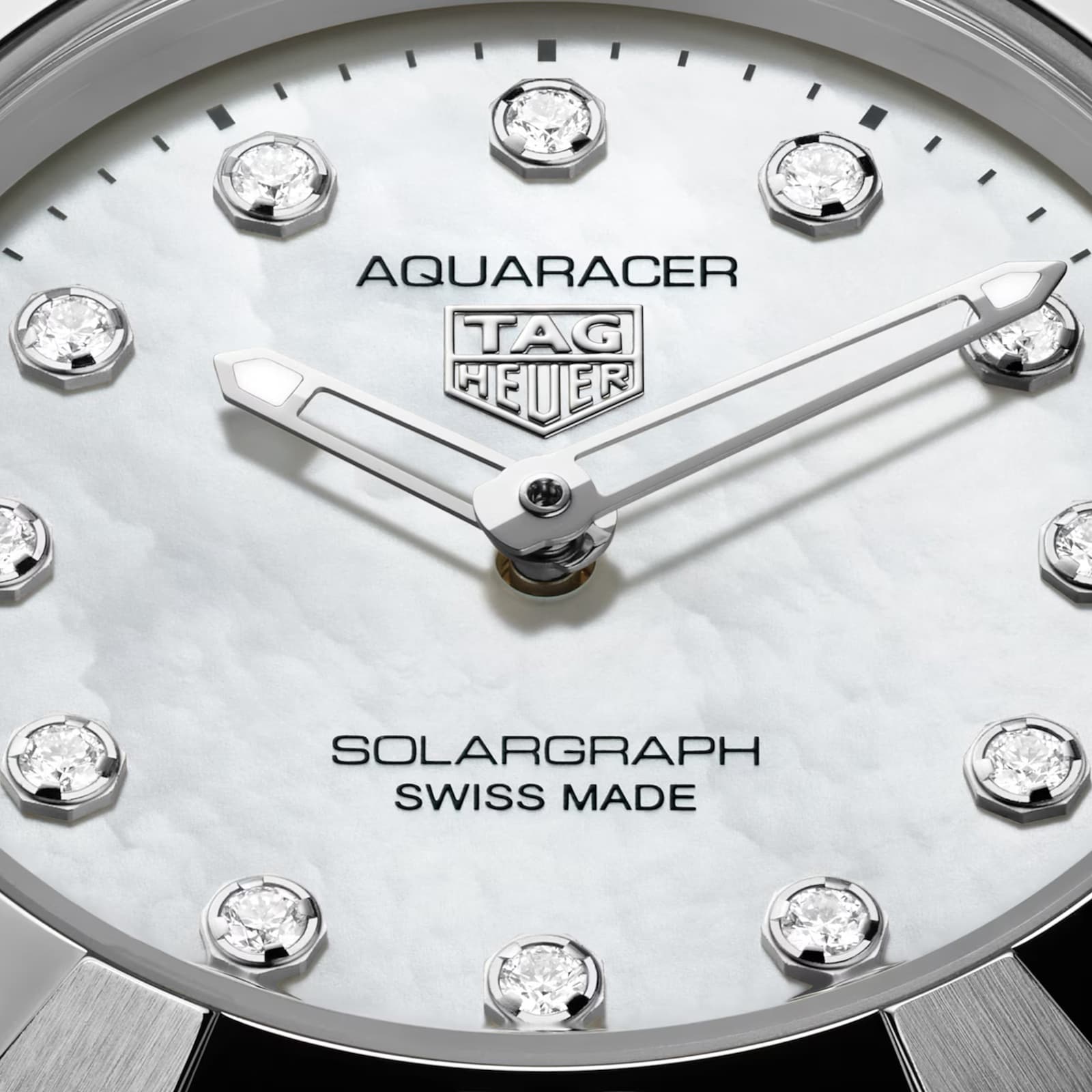TAG Heuer Aquaracer Professional 100 Solargraph 28mm Ladies Watch White Mother Of Pearl