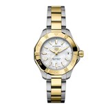 TAG Heuer Aquaracer Professional 200 Solargraph 34mm Ladies Watch 18k Yellow Gold