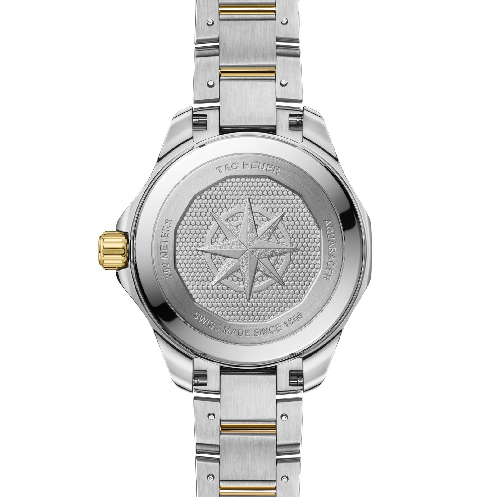 TAG Heuer Aquaracer Professional 200 Solargraph 34mm Ladies Watch 18k Yellow Gold