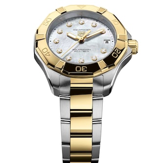 TAG Heuer Aquaracer Professional 200 34mm Ladies Watch 18k Yellow Gold TAG Heuer Aquaracer Professional 200 34mm Ladies Watch 18k Yellow Gold