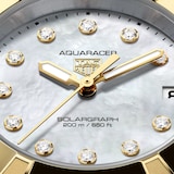 TAG Heuer Aquaracer Professional 200 34mm Ladies Watch 18k Yellow Gold