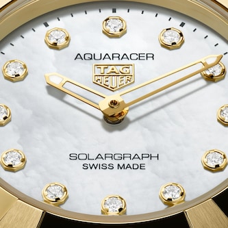 TAG Heuer Aquaracer Professional 100 28mm Ladies Watch 18k Yellow Gold TAG Heuer Aquaracer Professional 100 28mm Ladies Watch 18k Yellow Gold