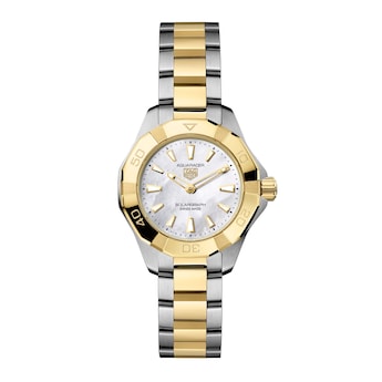Aquaracer Professional 100 Solargraph 28mm Ladies Watch 18k Yellow Gold