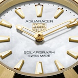 TAG Heuer Aquaracer Professional 100 Solargraph 28mm Ladies Watch 18k Yellow Gold
