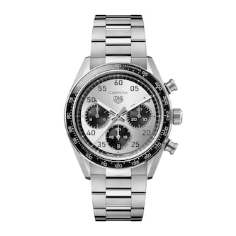 TAG Heuer Carrera Chronograph Sport Automatic 42mm Mens Watch Silver
