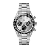 TAG Heuer Carrera Chronograph Sport Automatic 42mm Mens Watch Silver