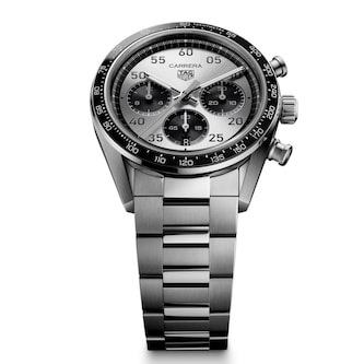 TAG Heuer Carrera Chronograph Sport Automatic 42mm Mens Watch Silver