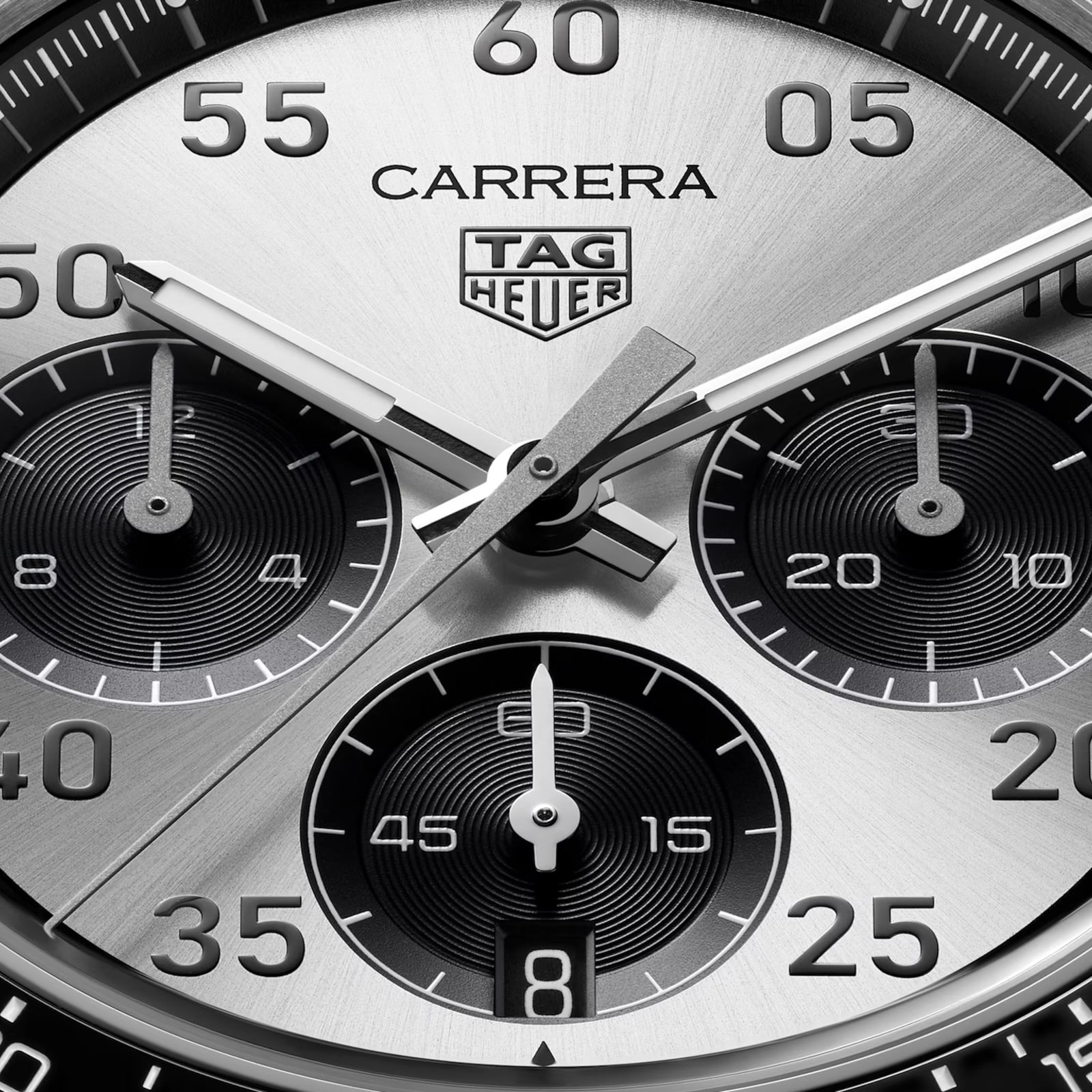 TAG Heuer Carrera Chronograph Sport Automatic 42mm Mens Watch Silver