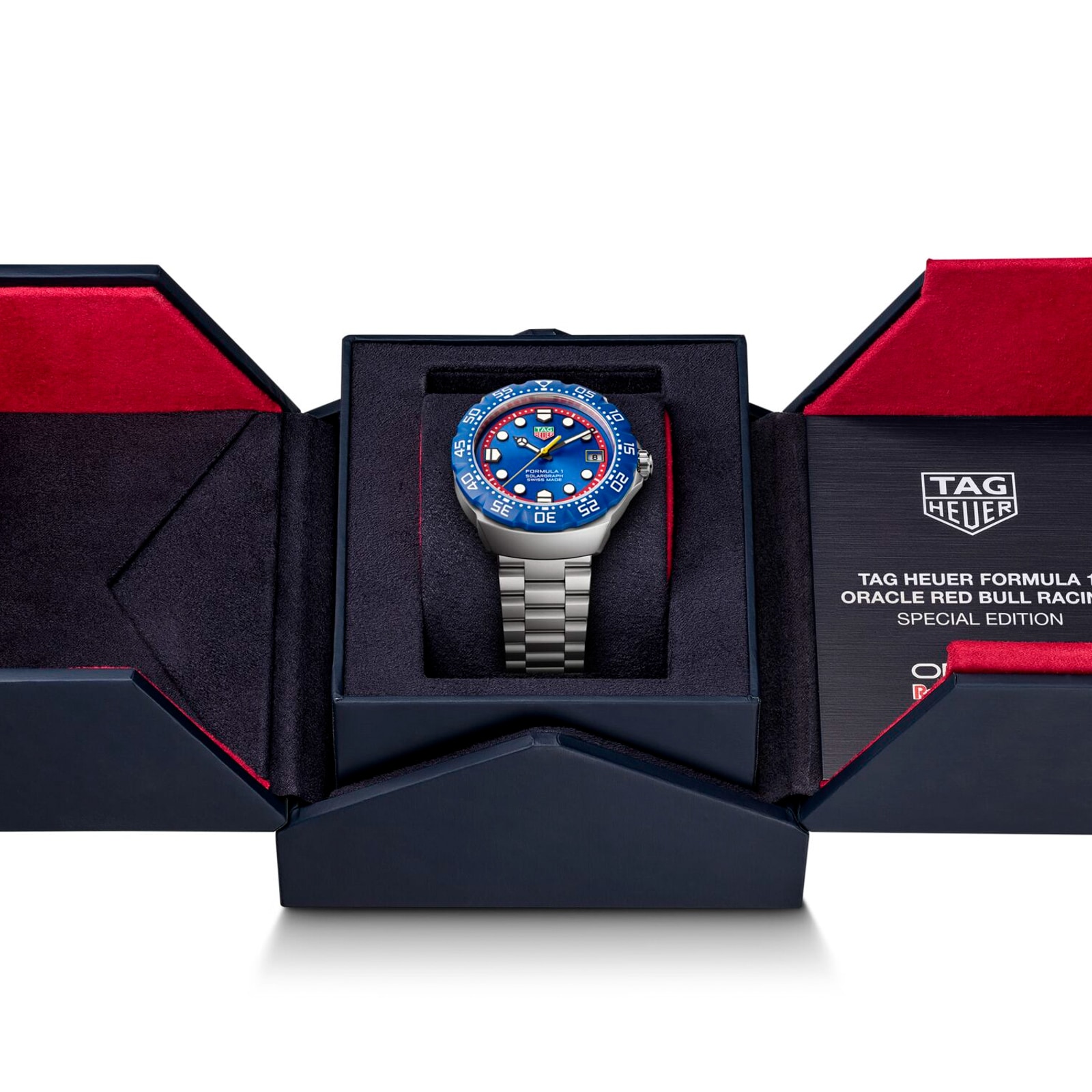 TAG Heuer Formula 1 Solargraph x Oracle Red Bull Racing 38mm Unisex Watch Blue Dial