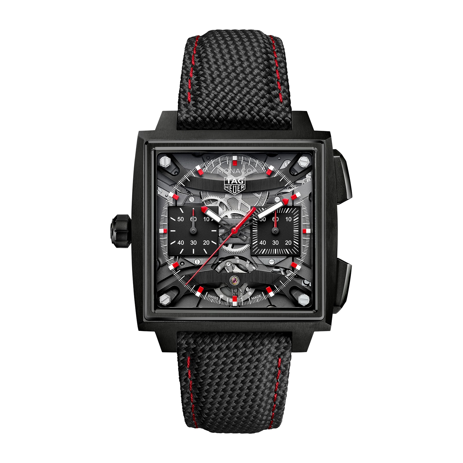 TAG Heuer Monaco Evergraph 40mm Mens Watch Black TAG Heuer Monaco Evergraph 40mm Mens Watch Black