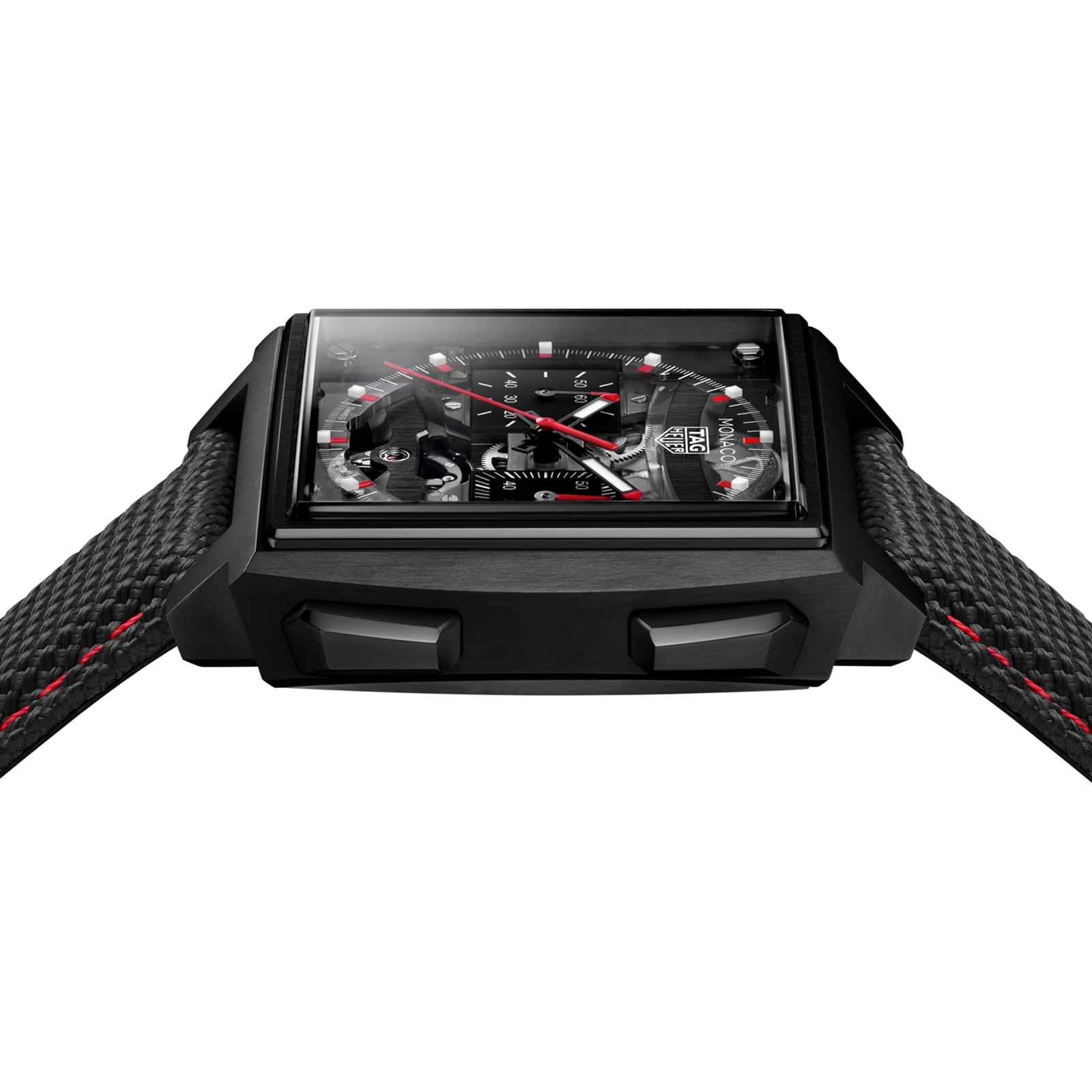 TAG Heuer Monaco Evergraph 40mm Mens Watch Black TAG Heuer Monaco Evergraph 40mm Mens Watch Black