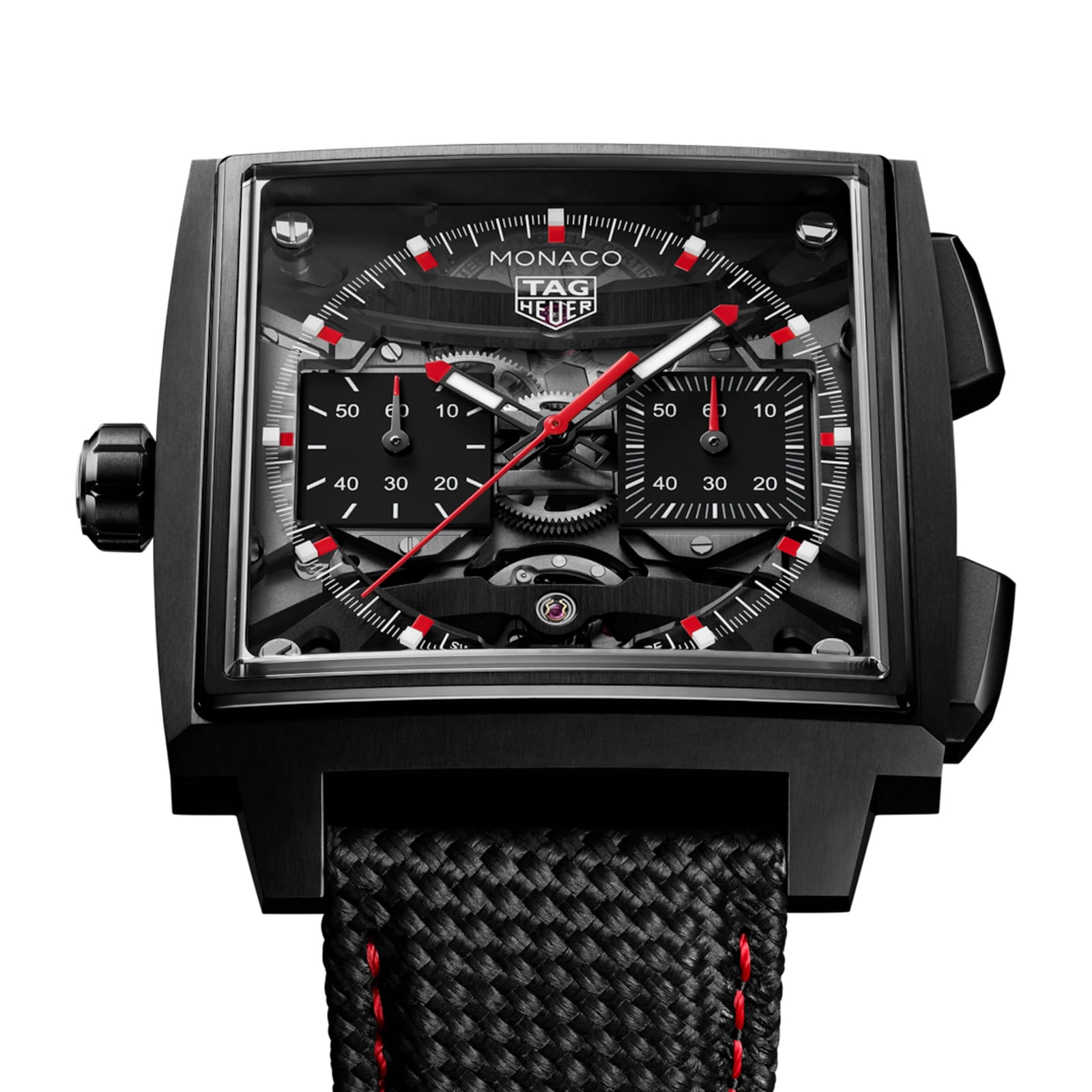 TAG Heuer Monaco Evergraph 40mm Mens Watch Black TAG Heuer Monaco Evergraph 40mm Mens Watch Black