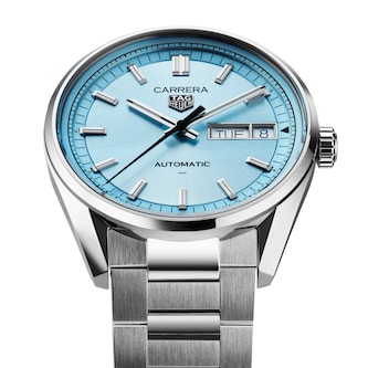 TAG Heuer Carrera 41mm Ice Blue Dial Mens Limited Edition Watch Exclusive to The Watches of Switzerland Group