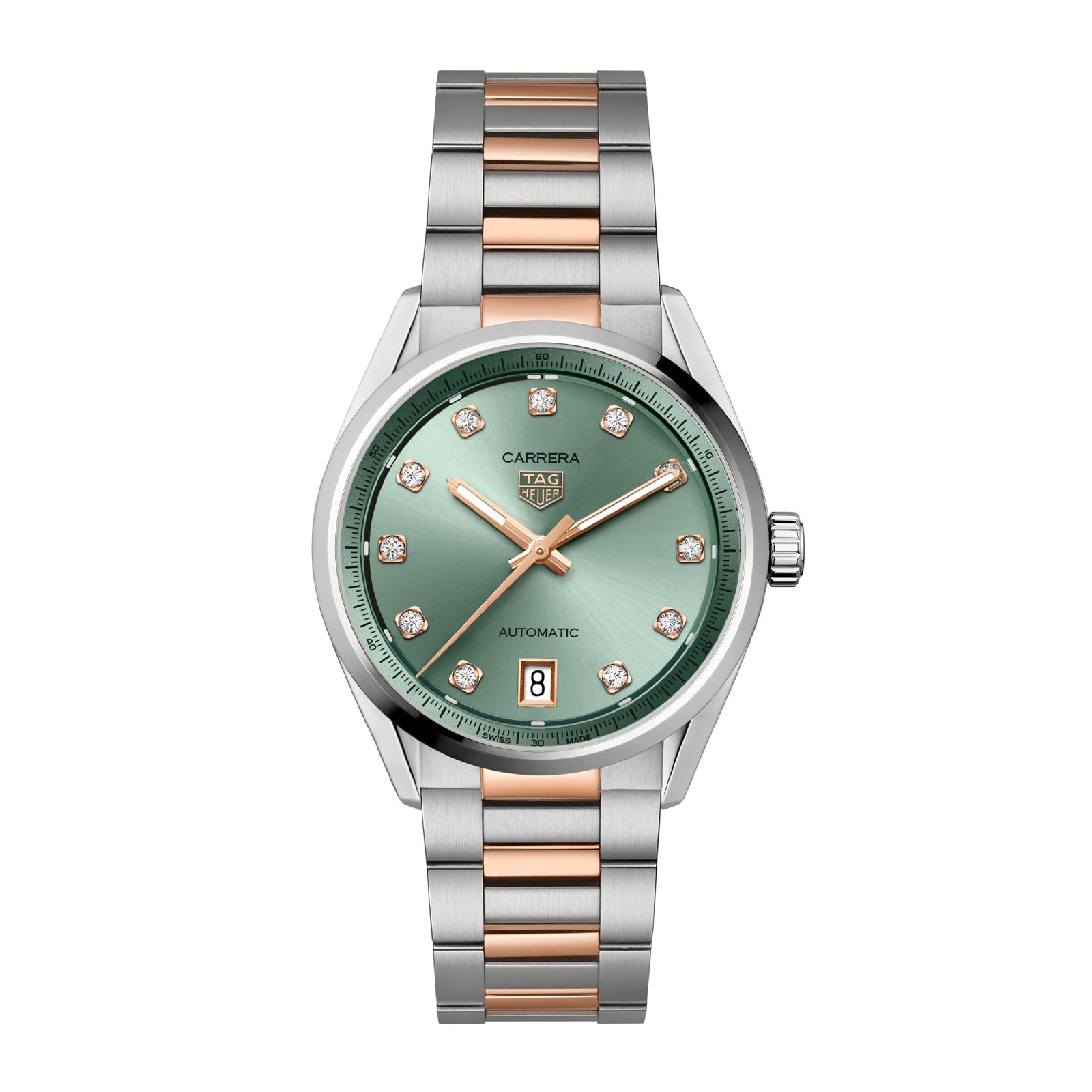 TAG Heuer Carrera Date 36mm Ladies Watch Green