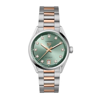 TAG Heuer Carrera Date 36mm Ladies Watch Green