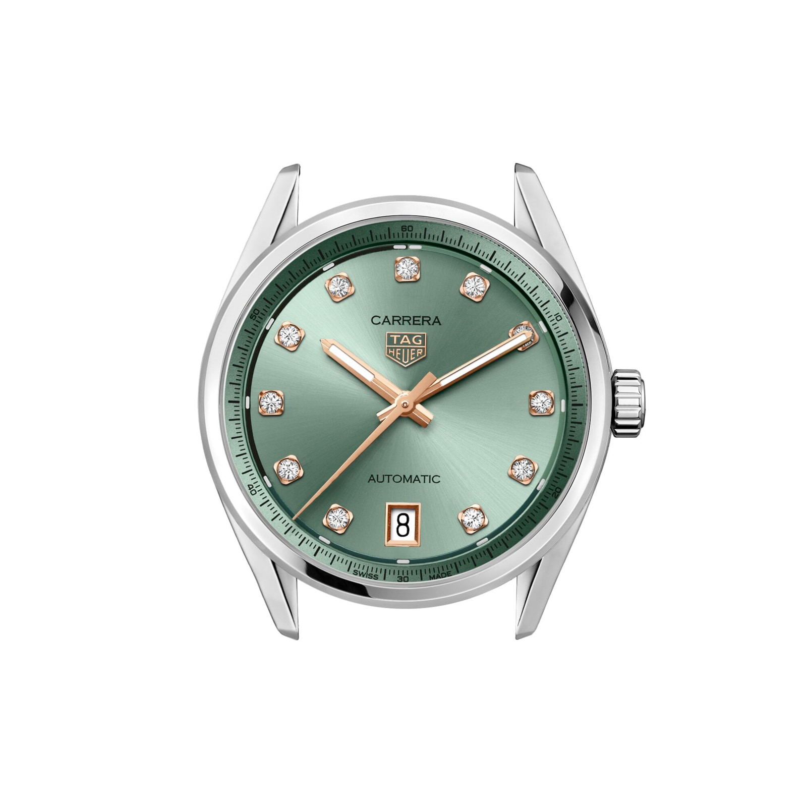 TAG Heuer Carrera Date 36mm Ladies Watch Green TAG Heuer Carrera Date 36mm Ladies Watch Green