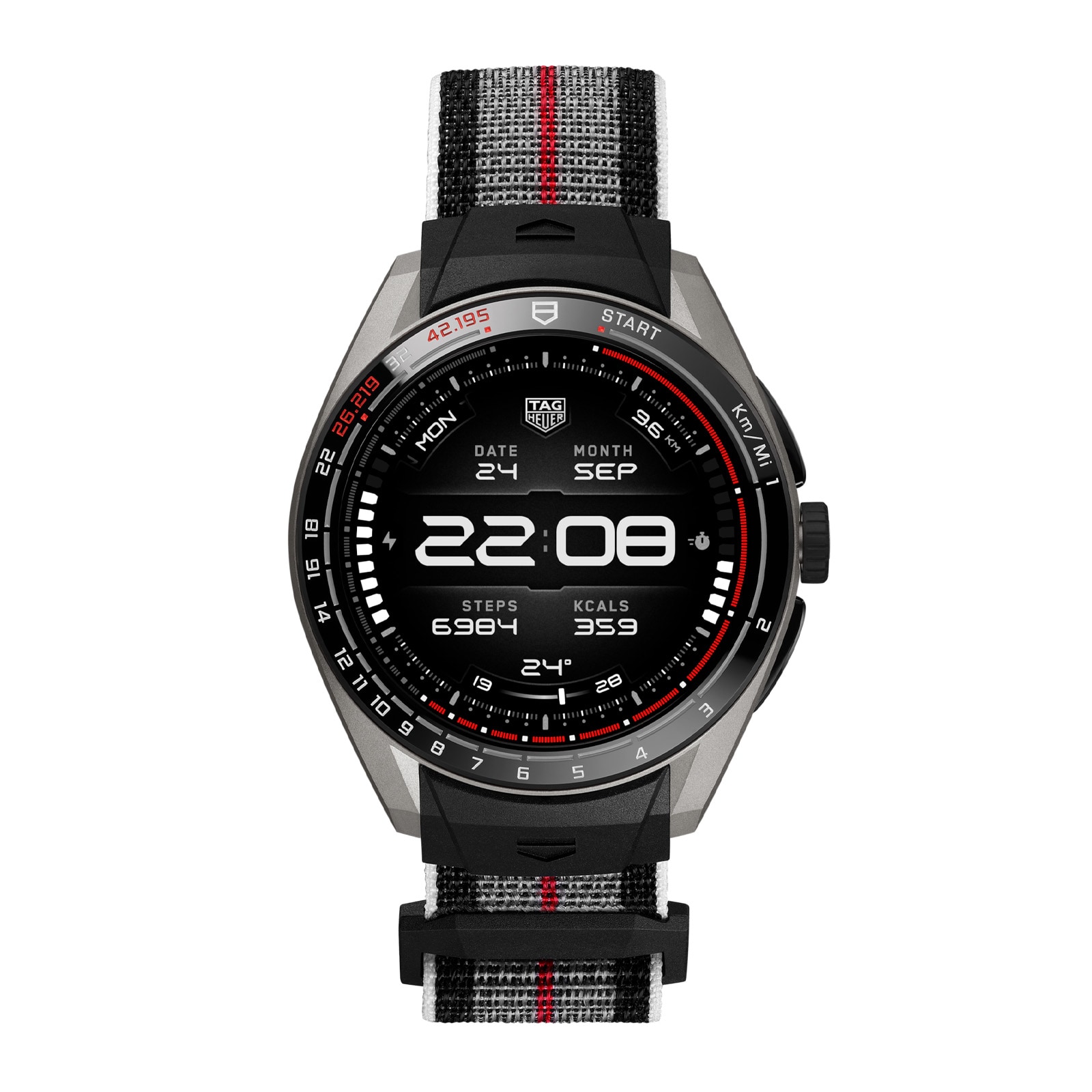 Connected Calibre E5 Running Edition Titanium 45mm Mens Watch Interchangeable Straps Connected Calibre E5 Running Edition Titanium 45mm Mens Watch Interchangeable Straps image