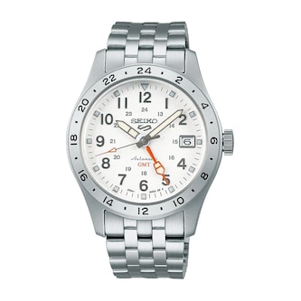 Seiko 5 Sports ‘Overwhite’ Field GMT 39.5mm Mens Watch White Seiko 5 Sports ‘Overwhite’ Field GMT 39.5mm Mens Watch White