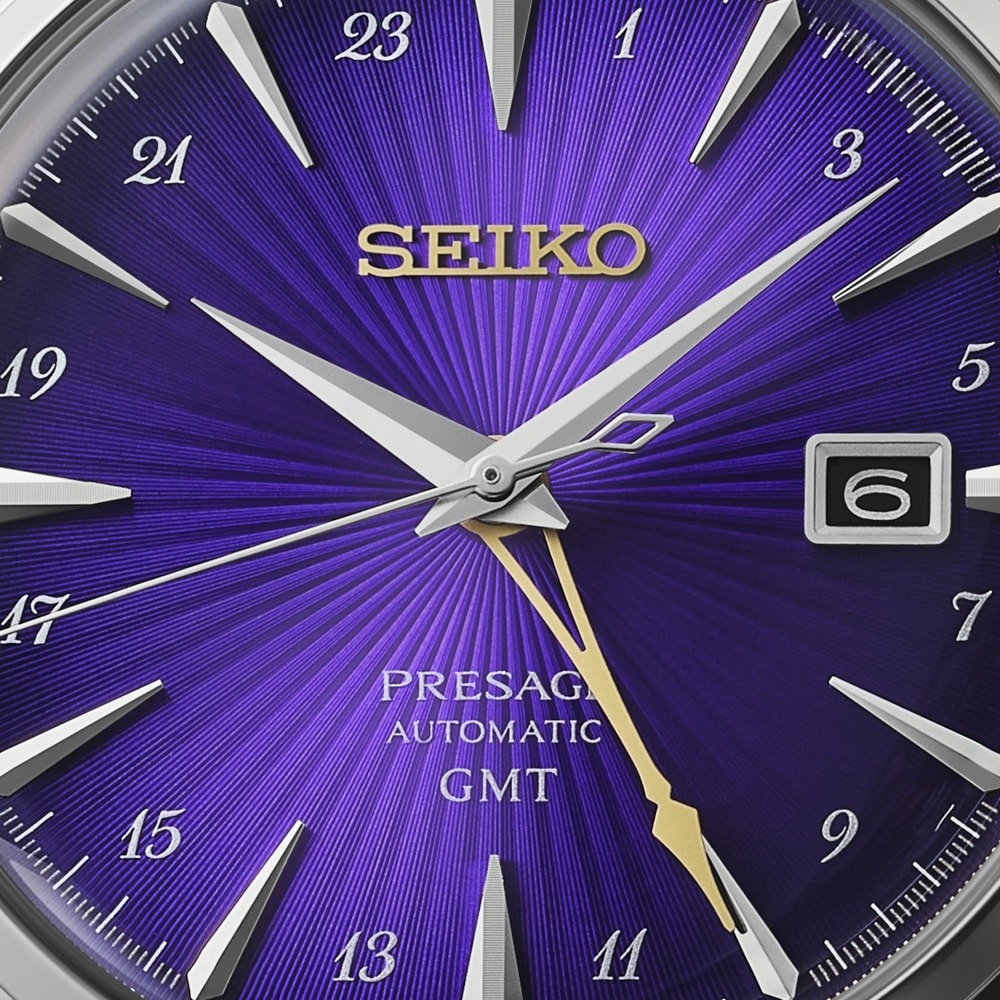 Seiko Presage Presage Cocktail Time 145th Anniversary GMT Limited Edition 40.5mm Mens Watch Edo Purple Seiko Presage Presage Cocktail Time 145th Anniversary GMT Limited Edition 40.5mm Mens Watch Edo Purple