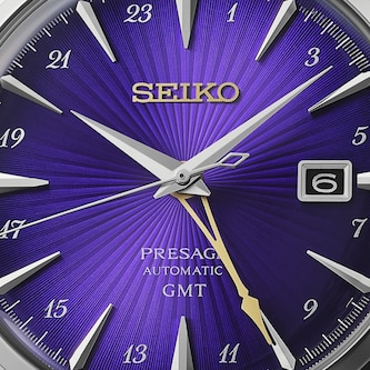 Seiko Presage Presage Cocktail Time 145th Anniversary GMT Limited Edition 40.5mm Mens Watch Edo Purple Seiko Presage Presage Cocktail Time 145th Anniversary GMT Limited Edition 40.5mm Mens Watch Edo Purple