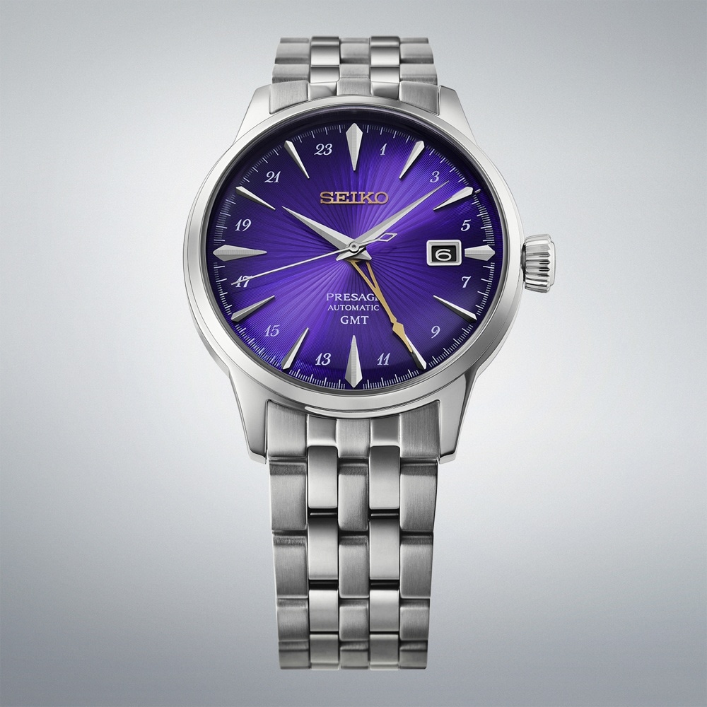 Seiko Presage Presage Cocktail Time 145th Anniversary GMT Limited Edition 40.5mm Mens Watch Edo Purple Seiko Presage Presage Cocktail Time 145th Anniversary GMT Limited Edition 40.5mm Mens Watch Edo Purple