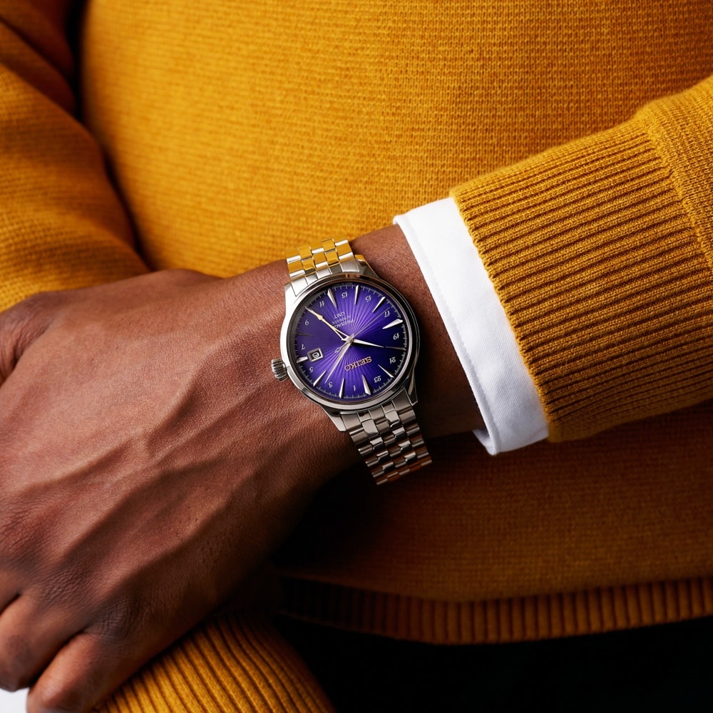 Seiko Presage Presage Cocktail Time 145th Anniversary GMT Limited Edition 40.5mm Mens Watch Edo Purple Seiko Presage Presage Cocktail Time 145th Anniversary GMT Limited Edition 40.5mm Mens Watch Edo Purple