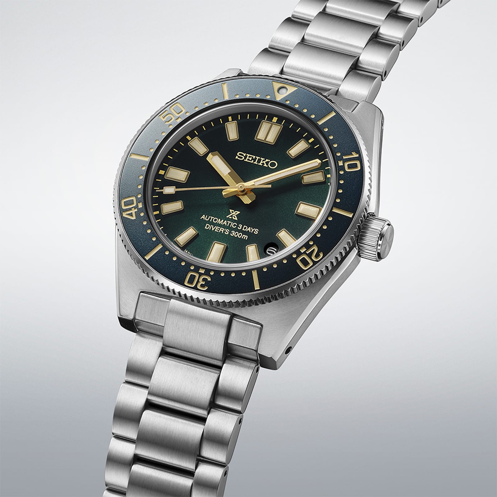 Seiko Prospex Prospex 1965 Heritage 40mm Limited Edition European Exclusive With Green Dial Mens Bracelet Watch