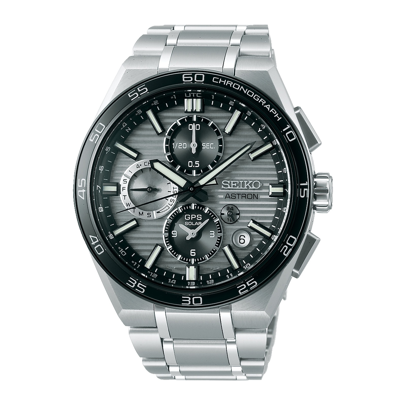 Seiko Astron GPS Solar Dual-Time Chronograph 44mm Mens Watch Silver Seiko Astron GPS Solar Dual-Time Chronograph 44mm Mens Watch Silver