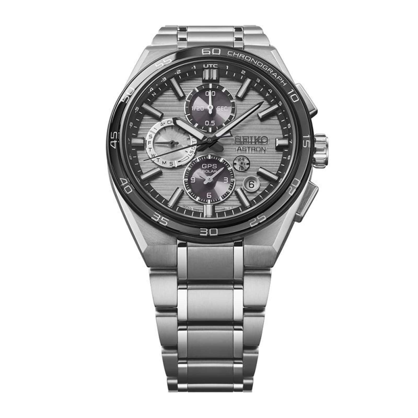 Seiko Astron GPS Solar Dual-Time Chronograph 44mm Mens Watch Silver Seiko Astron GPS Solar Dual-Time Chronograph 44mm Mens Watch Silver