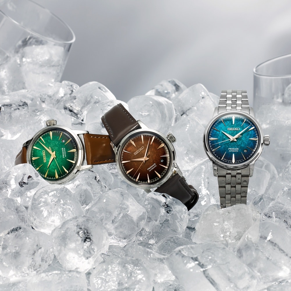 Seiko Presage Presage Cocktail Time Crushed Ice Emerald Mist 38mm Mens Watch Blue Seiko Presage Presage Cocktail Time Crushed Ice Emerald Mist 38mm Mens Watch Blue