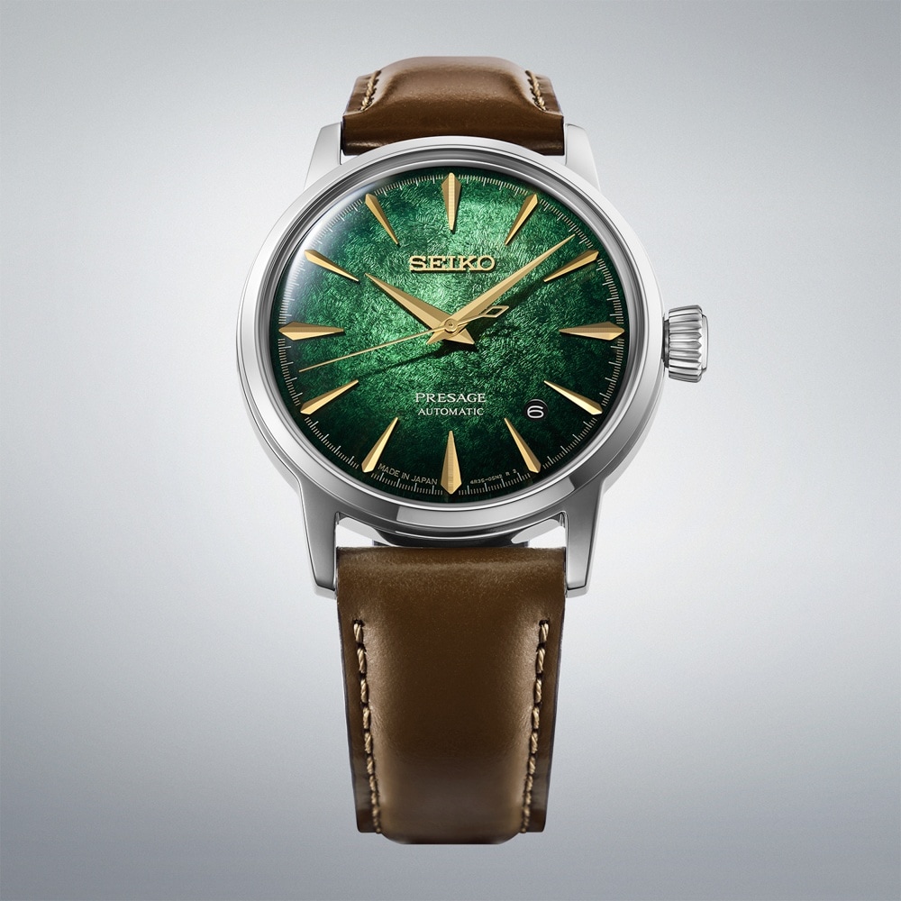 Seiko Presage Presage Cocktail Time Crushed Ice Mint Mist 38mm Mens Green Watch