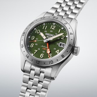 Seiko 5 Sports 5 Sports Field GMT Khaki Drill Green Mens Watch