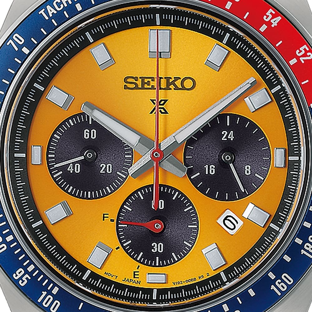 Seiko Prospex Speedtimer ‘Racing’ Solar Chronograph 41.5mm Mens Watch Yellow Seiko Prospex Speedtimer ‘Racing’ Solar Chronograph 41.5mm Mens Watch Yellow