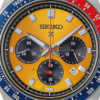 Seiko Prospex Speedtimer ‘Racing’ Solar Chronograph 41.5mm Mens Watch Yellow Seiko Prospex Speedtimer ‘Racing’ Solar Chronograph 41.5mm Mens Watch Yellow